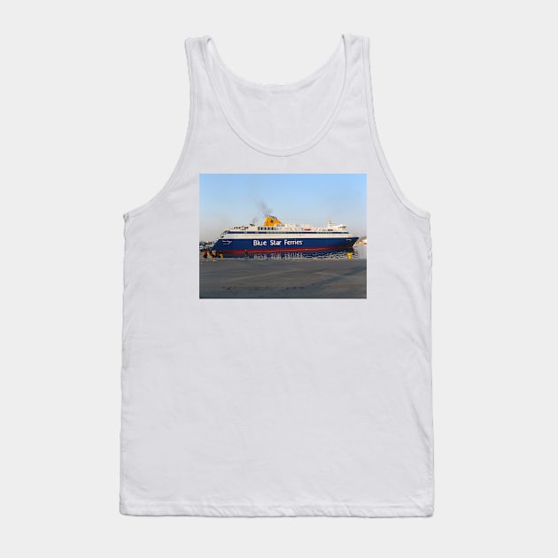 Blue Star Ithaki, Piraeus Tank Top by Parafull